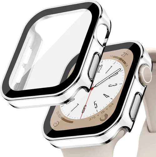 Vista 23 de Protección de Pantalla EIHAIHIS para Apple Watch Funda Serie 11 10 9 SE 8 7 6 5 4 40mm 44mm 41mm 45mm 42mm 46mm Vidrio Templado Impermeable PC