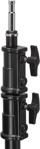 Vista 10 de Flashpoint Kit de soporte de luz C de 10.5 pies sobre base de tortuga con columna elevadora cargada por resorte de dos niveles, brazo de agarre