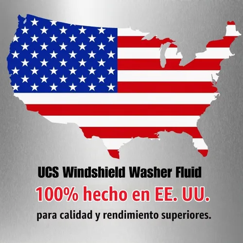 Vista 6 de UCS Paquete de 2 líquidos para limpiaparabrisas 2 en 1 (1 galón cada uno, 256 onzas líquidas en total), listo para usar, fórmula sin rayas, limpieza