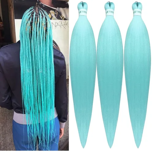 Vista 69 de Cabello trenzado para niños preestirado de 16 pulgadas, color negro para niños, trenzas sin nudos