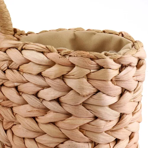 Vista 8 de EROUGE - Bolsa de paja tejida a mano con asa redonda para verano, estilo retro, para la playa, tejida