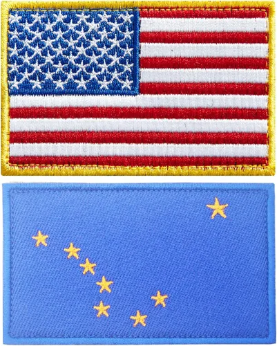 Vista 20 de stidsds Paquete de 2 parches bordados con la bandera de Estados Unidos de Alabama Alabama, bandera de Estados Unidos, bandera de Estados Unidos