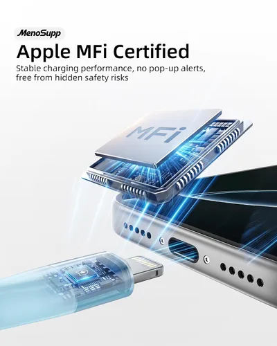 Vista 10 de Cargador para iPhone de carga rápida, paquete de 3 cables Lightning de 10 Colorido