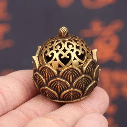 Vista 4 de Soporte de incienso de loto,Quemador de cono de olor pequeño,Mini regalo de decoración de flor de loto de estilo asiático 1 Lotus