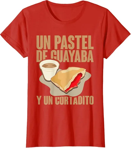 Vista 55 de Funny Cuban Coffee Guayaba Guava Breakfast T Shirt T-Shirt Asphalt Grey