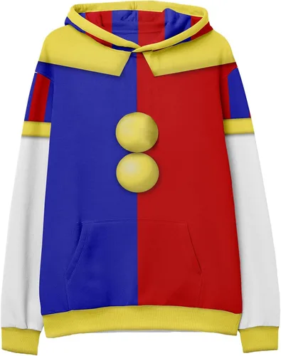Vista 2 de Sudadera con capucha de circo digital Tadc Pomni - Sudadera unisex divertida y a la moda