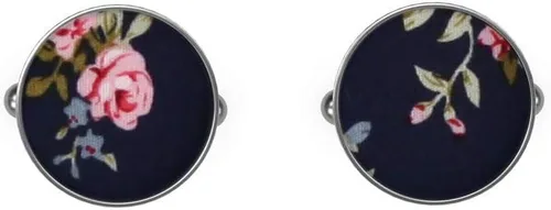 Vista 6 de Dan Smith Pajaritas de algodón para hombre de 25.6 pulgadas, tamaño de cuello, con clip, ajustable, floral, juego de pañuelo