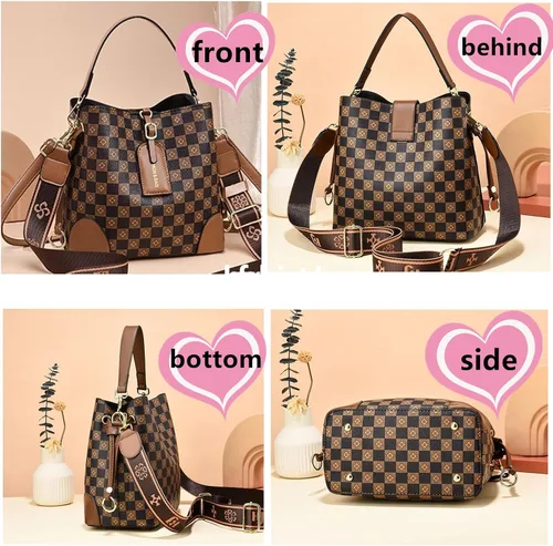 Vista 4 de Bolsos de mano y monedero para mujer, bolso de hombro retro con asa superior