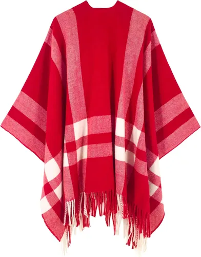 Vista 41 de Moss Rose Chal de viaje para mujer, capa tipo poncho de frente abierto para otoño e invierno