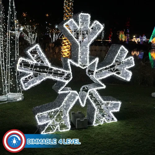 Vista 3 de Russell Decor Cuerda de luces LED con controlador regulable de 4 niveles para Navidad, 4 de julio, Día de los Caídos, decoración de vacaciones
