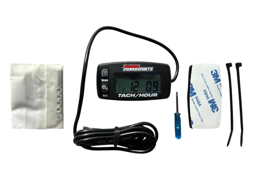 Vista 2 de RacingPowerSports Tacómetro Digital Retroiluminado Medidor de Horas ATV Barco Bicicleta UTV (Paquete de 2)