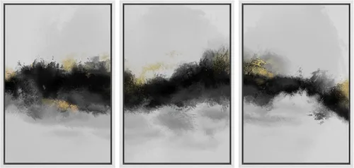 Vista 71 de NWT Lienzo enmarcado para pared, juego de arte en acuarela pastel, bosque de montaña oscura, naturaleza silvestre, ilustraciones de arte moderno