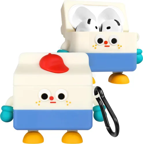 Vista 18 de Boaretiu - Funda para AirPods Pro/Pro de 2ª generación, lindo KawaiiBanana con llavero para AirPods Pro y Pro 2, divertida funda 3D de silicona