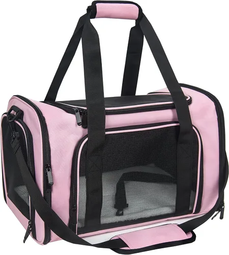 Vista 16 de Transportador de lados suaves para perros y gatos pequeños y medianos, aprobado por la aerolínea TSA, plegable, para mascotas, color negro