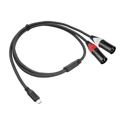 Vista 6 de Cable de audio USB C a XLR, cable estéreo de salida XLR de 3.3 pies tipo C a macho, adaptador convertidor para amplificador, altavoz, consola