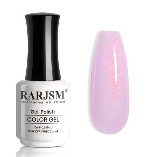 Vista 38 de RARJSM Esmalte de uñas en gel color albaricoque, dorado con brillantina, neutro, transparente, color nude, esmalte de gel para remojar para remojar