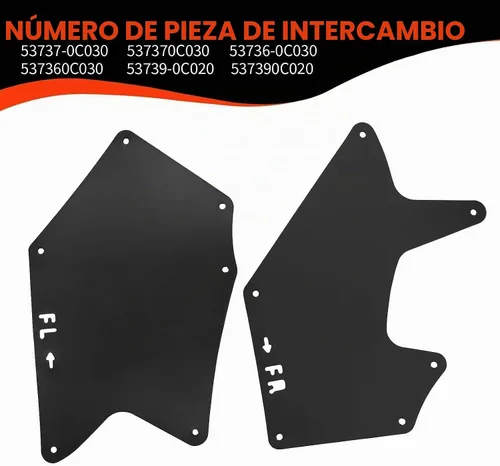 Vista 5 de Protectores de protección contra salpicaduras delanteros con clips