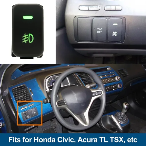 Vista 4 de H11 H8 Kit de arnés de cableado para luz de niebla para Honda Civic 2007-2012 2009-2014 A'cura TL TSX con interruptor de encendido/apagado