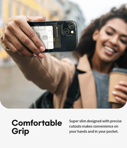 Vista 8 de GOOSPERY Cartera transparente diseñada para iPhone 13 Mini, delgada, fácil de usar, con capacidad para 2 tarjetas, funda protectora de TPU suave