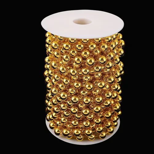 Vista 11 de Jerler Guirnalda de perlas de 33 yardas/98 pies, cadena de cuentas de perlas artificiales, ideal para manualidades DIY, Navidad, boda, ramo