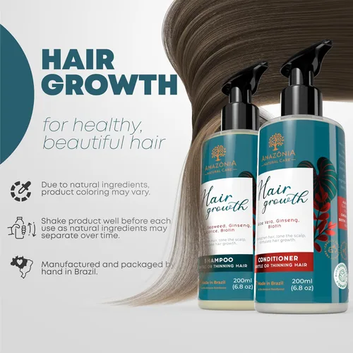 Vista 2 de All Nature Champú y acondicionador para el crecimiento del cabello para mujeres y hombres, tratamiento de regeneración del cabello, acondicionador