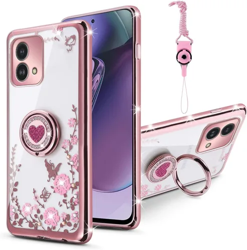 Vista 10 de Funda para Moto G Stylus 4G 2023, Moto G Stylus 2023 (no 0.18 oz) para mujer, con purpurina, suave, elegante, transparente, TPU de lujo, bonita