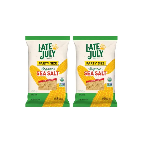 Vista 9 de Late July Patatas de maíz con sal marina orgánica, bolsa de 10.1 Oz