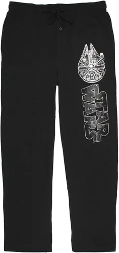 Vista 4 de STAR WARS The Millennium Falcon Print - Pantalones de descanso para hombre Negro