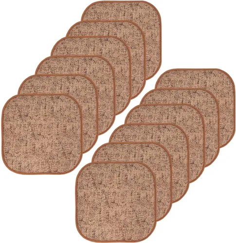 Vista 151 de Sweet Home Collection Cojines de espuma viscoelástica para silla, antideslizantes, diseño de panal de abeja, 16 x 16 pulgadas, paquete de 2