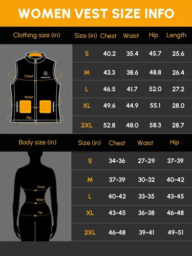 Vista 6 de Bodychum Heated Vest Women With Battery Pack Included Lightweight Rechargeable Electric Heating Vest