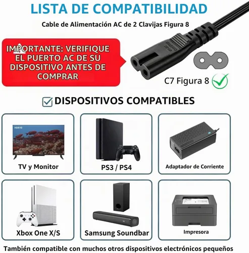 Vista 4 de Kimaru Cable de alimentación de TV para Samsung LG TCL Sony LED LCD Insignia Sharp Toshiba JVC Hisense Electronics (cable de 4 pies)