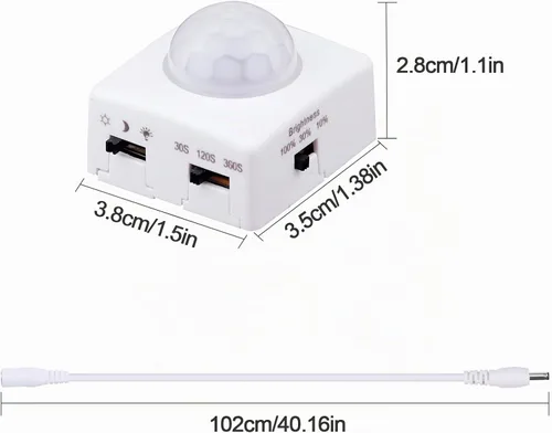 Vista 5 de GOMING Tira de luz LED COB con sensor de movimiento, 16.4 pies