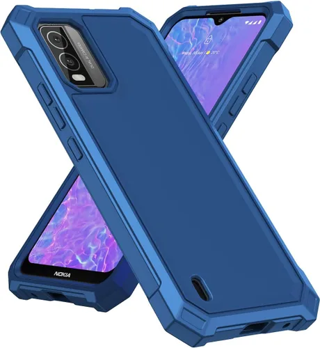 Vista 8 de Funda para Nokia C210 con protector de pantalla, parte delantera trasera de cuerpo completo, protección resistente, silicona suave esmerilada, grado