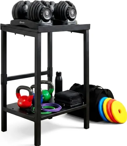 Vista 12 de Adjustable Dumbbell/Kettlebell Rack Stand 500-800LB Heavy Duty