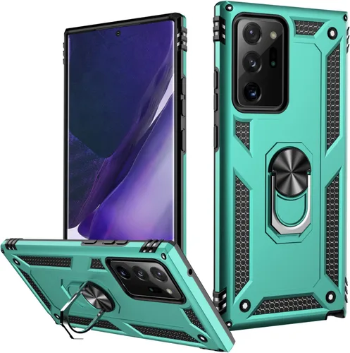 Vista 11 de LUMARKE Funda protectora para Galaxy Note 10, pasa 16 pies, prueba de caídas de grado militar, resistente con soporte de anillo magnético, Negro