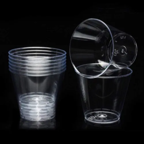 Vista 7 de Tebery Paquete de 200 vasos pequeños de plástico transparente, vasos desechables duros de 5 onzas, vasos de plástico a granel para fiestas