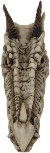 Vista 6 de Ebros Gift Estatuilla de quemador de incienso con cabeza de dragón fósil antiguo rogón gótico medieval Esqueleto Esqueleto Escultura macabra Oso