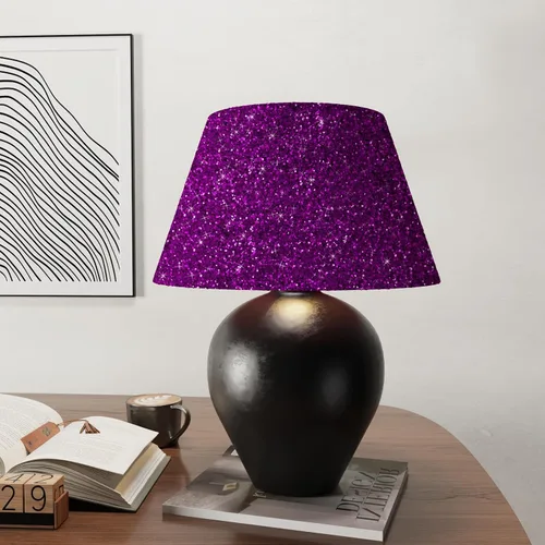 Vista 6 de CRE8TIVE Papel tapiz con purpurina gruesa de 8 x 80 pulgadas, para pegar y pelar, borde de papel tapiz morado texturizado extraíble, lentejuelas