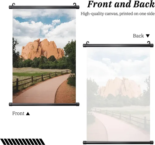 Vista 5 de Pósteres colgantes personalizados para pared, añade tu propio texto personalizado, imagen de texto personalizado, pintura de pergamino colgante