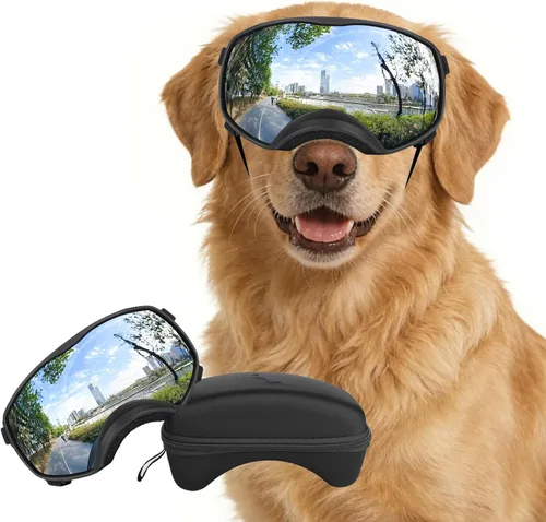 Vista 8 de Gafas de sol para perros de razas grandes, protección UV para perros medianos a grandes, protección ocular de mascotas