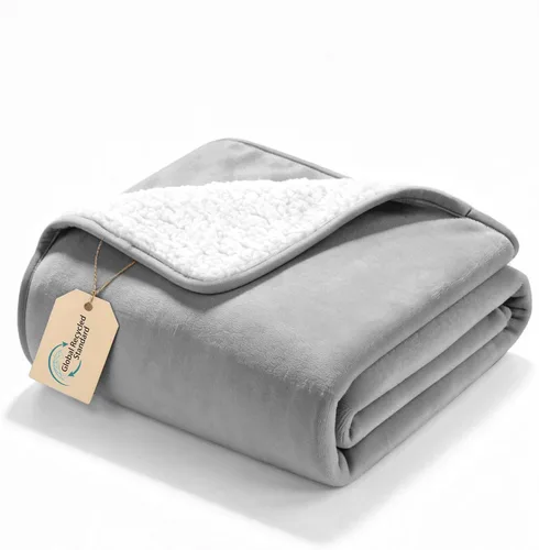 Vista 35 de gogobunny Manta de cama impermeable, manta reversible de forro polar Sherpa para perro, cachorro y gato, funda para muebles que protege la cama Beige