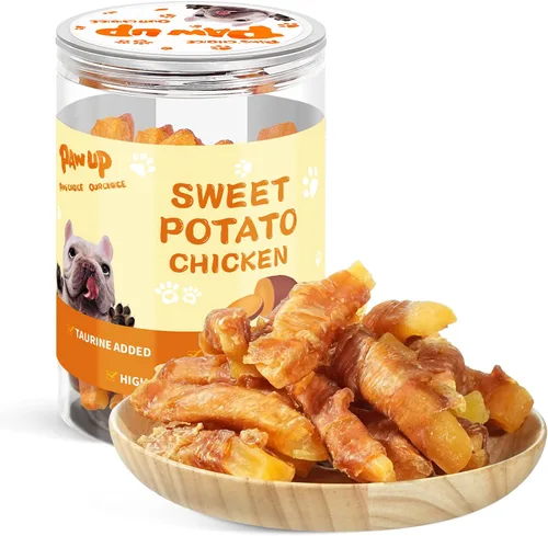 Vista 13 de PAWUP - Golosinas envueltas en pollo para perros, alta fibra