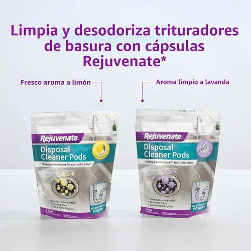 Vista 10 de Rejuvenate Limpiador de Triturador de Basura y Tuberías de Drenaje Potente Acción Espumosa y Elimina Olores del Triturador de Basura Paquete de 6