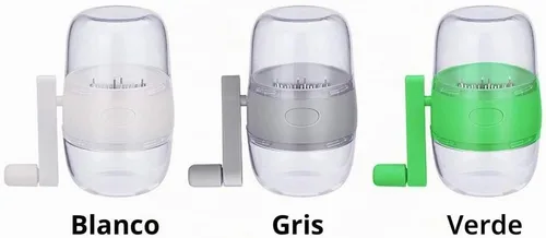 Vista 9 de Picador de tuercas, molinillo manual portátil de tuercas con manivela de mano para todas las nueces, cortador de alimentos de mano, picadora Gris