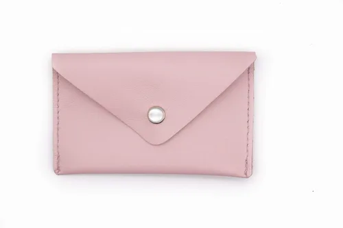 Vista 17 de Funda de cuero para tarjetas Mini cartera con broche de perlas - Hecho en los Estados Unidos