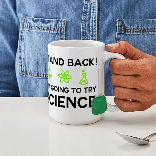 Vista 6 de CafePress Im Going To Try Science! Taza de café de cerámica, taza de té, 15 onzas