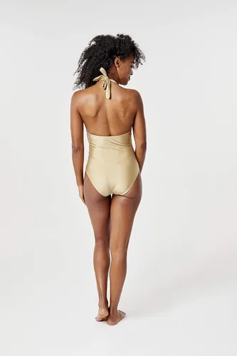 Vista 2 de Carve Designs Alexandra de una pieza para mujer, brillo dorado, talla XS