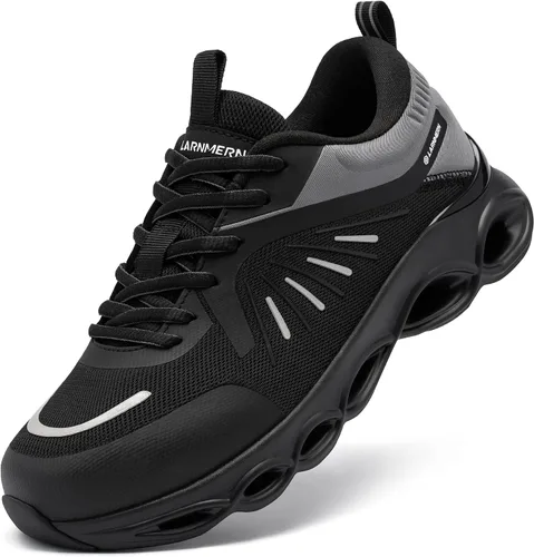 Vista 6 de LARNMERN Steel Toe Shoes for Men Lightwight Comfortable Snkeakers Breathable Indestructible Work Shoes