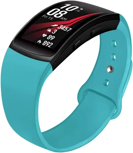Vista 10 de Correas de repuesto de silicona suave para reloj inteligente Samsung Gear Fit 2 y Fit 2 Pro, grande, lavanda