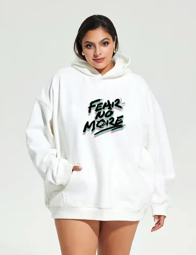 Vista 2 de Sudaderas con capucha para mujer, de vellón, casual, de gran tamaño, cómoda, a la moda, talla grande